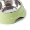 Double Pet Bowls Aliments pour chiens Aliments à eau en acier inoxydable Anipan de boisson Dish Disker Cat chiot alimentant le double bol